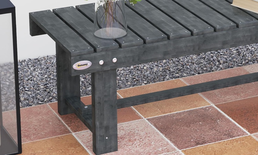 Image 13: Outsunny Outdoor Bench, Picnic, Wooden or Aluminium