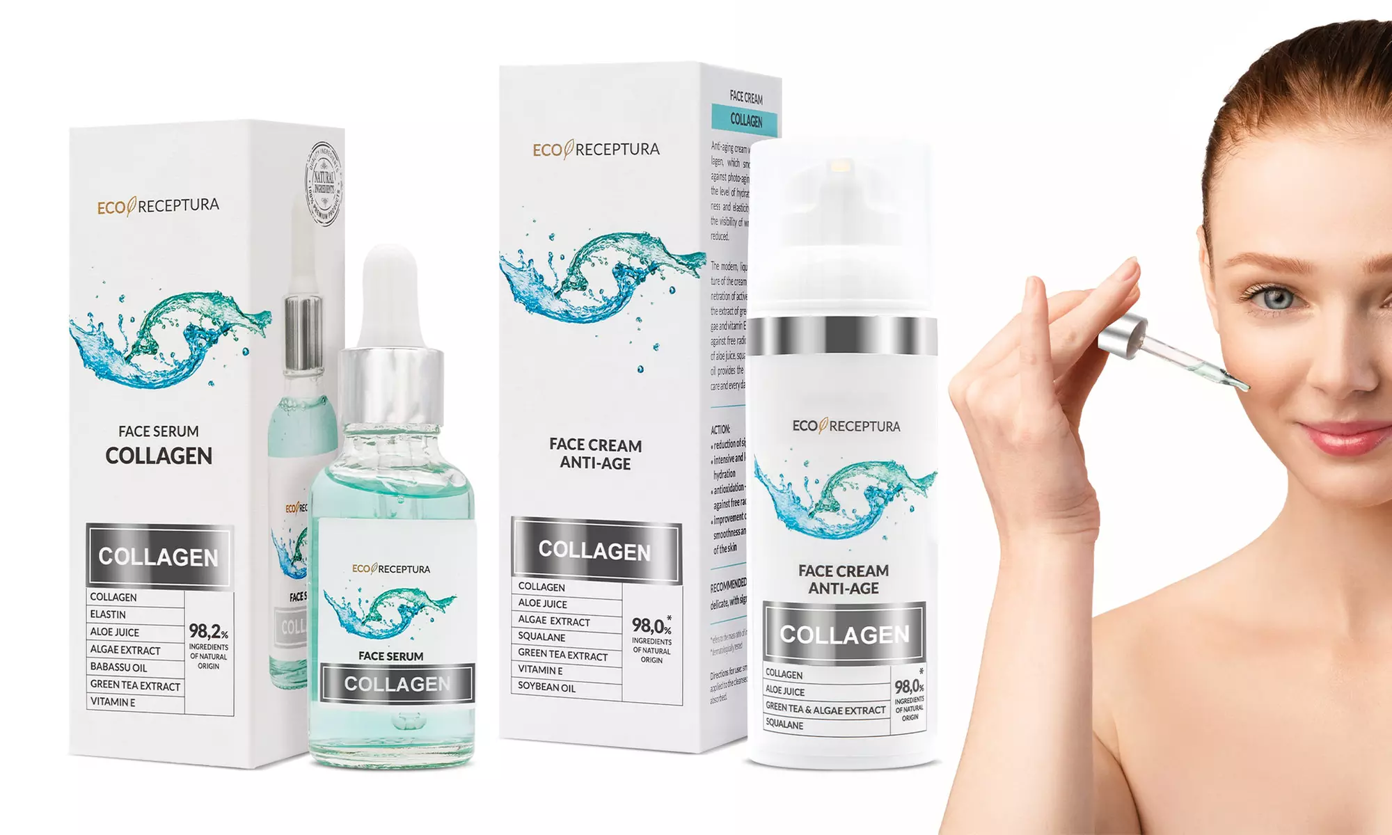 Sérum 30 ml et/ou crème 50 ml au collagène marin - Primary Image