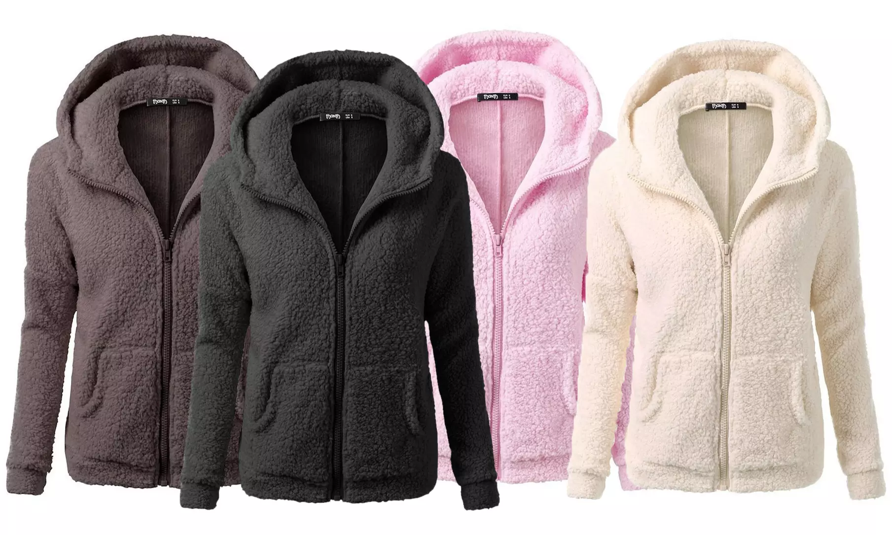Women's Fluffy Fleece Zip Hoodie - Primary Image