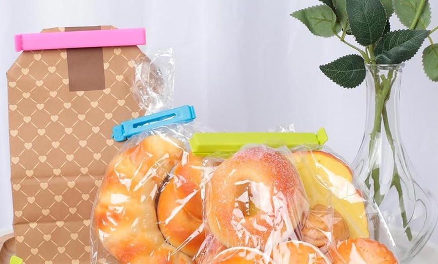 Image 3: Lote de 18 pinzas herméticas, reutilizables y de diferentes colores