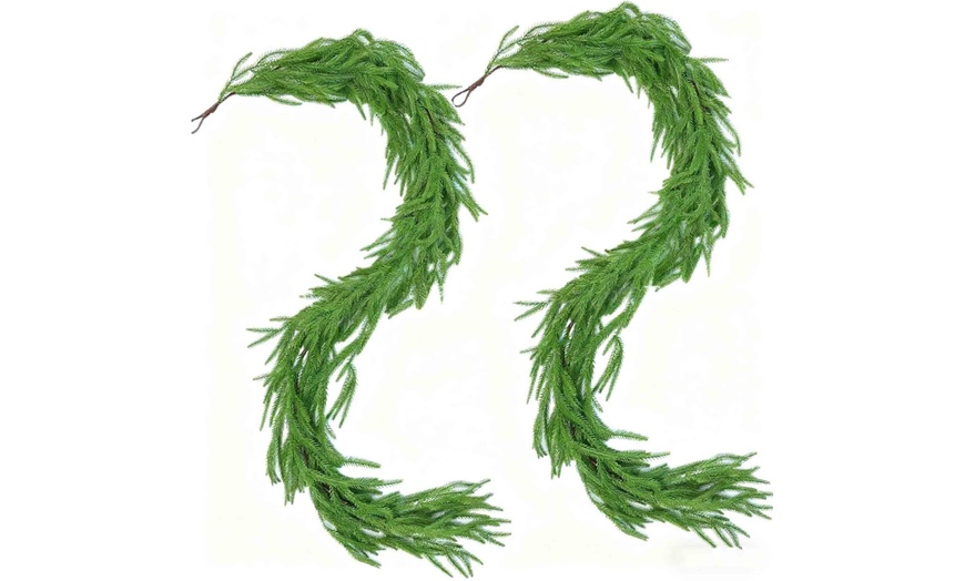 Image 3: 9FT Real Touch Norfolk Pine Garland