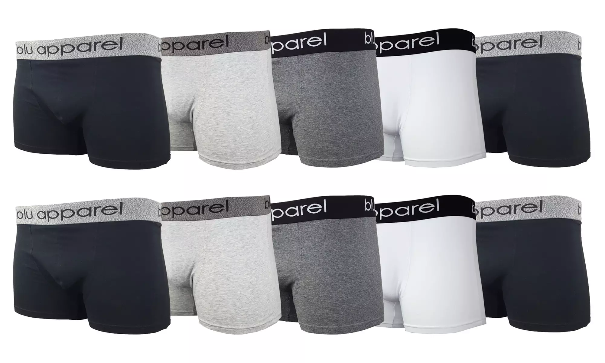 Lot de 3 ou 10 boxers en coton pour hommes de la marque Blu Apparel - Primary Image