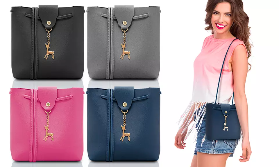 1 ou 2 sacs à bandoulière en simili cuir avec fermoir pendentif - Primary Image