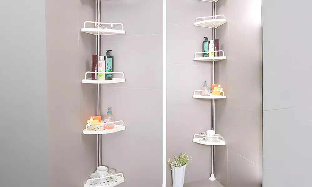 Verstelbaar hoekrek voor de douche