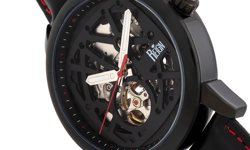 Image 10: Reign Automatic Skeleton Watch
