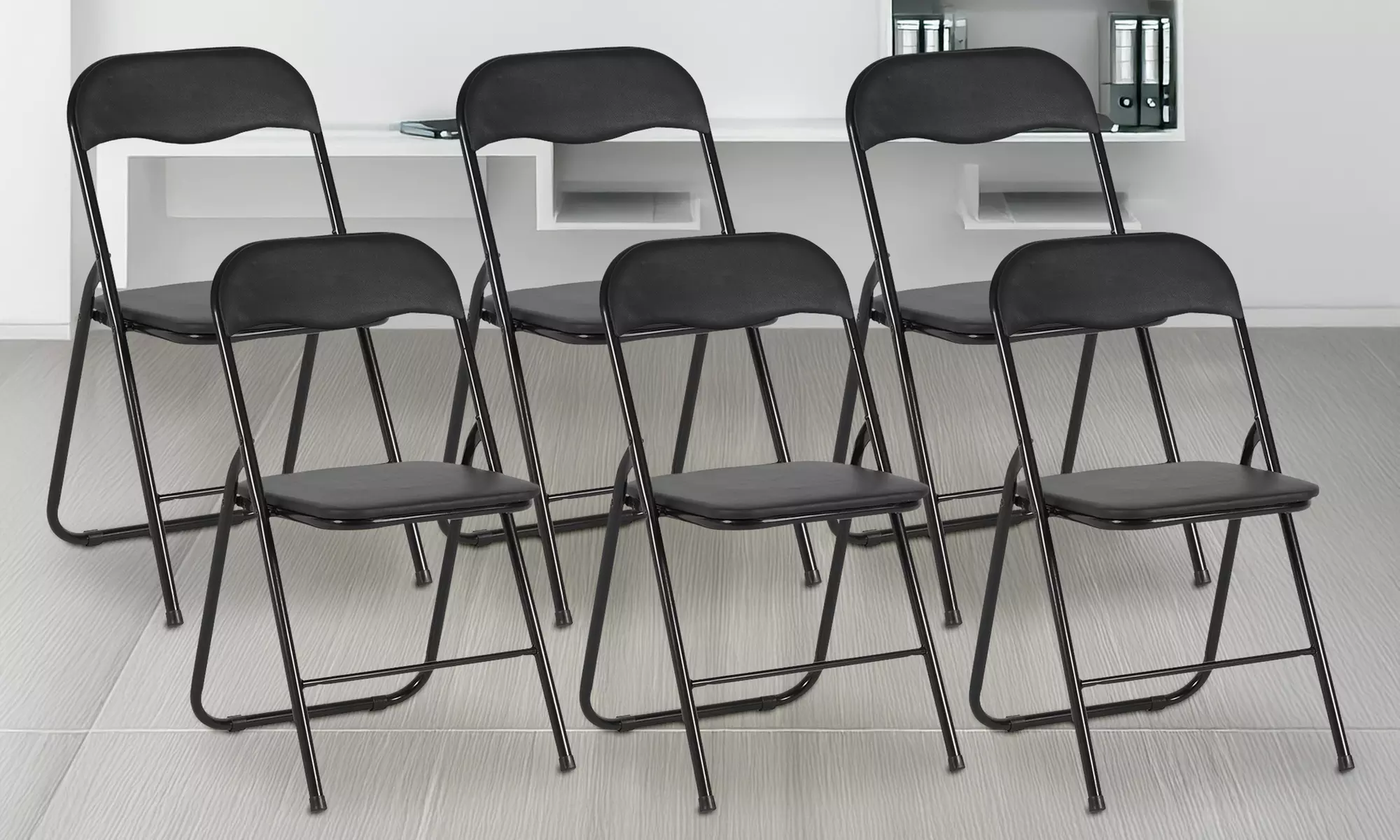 Set van 6 opvouwbare stoelen in kleur naar keuze - Primary Image