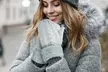 Women's Cozy Winter Knit Mitten Gloves With Fleece Lining - Second Medium