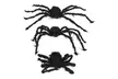 2.5Ft Giant Scary Fake Black Hairy Spiders with Purple Lights for Halloween - Second Medium