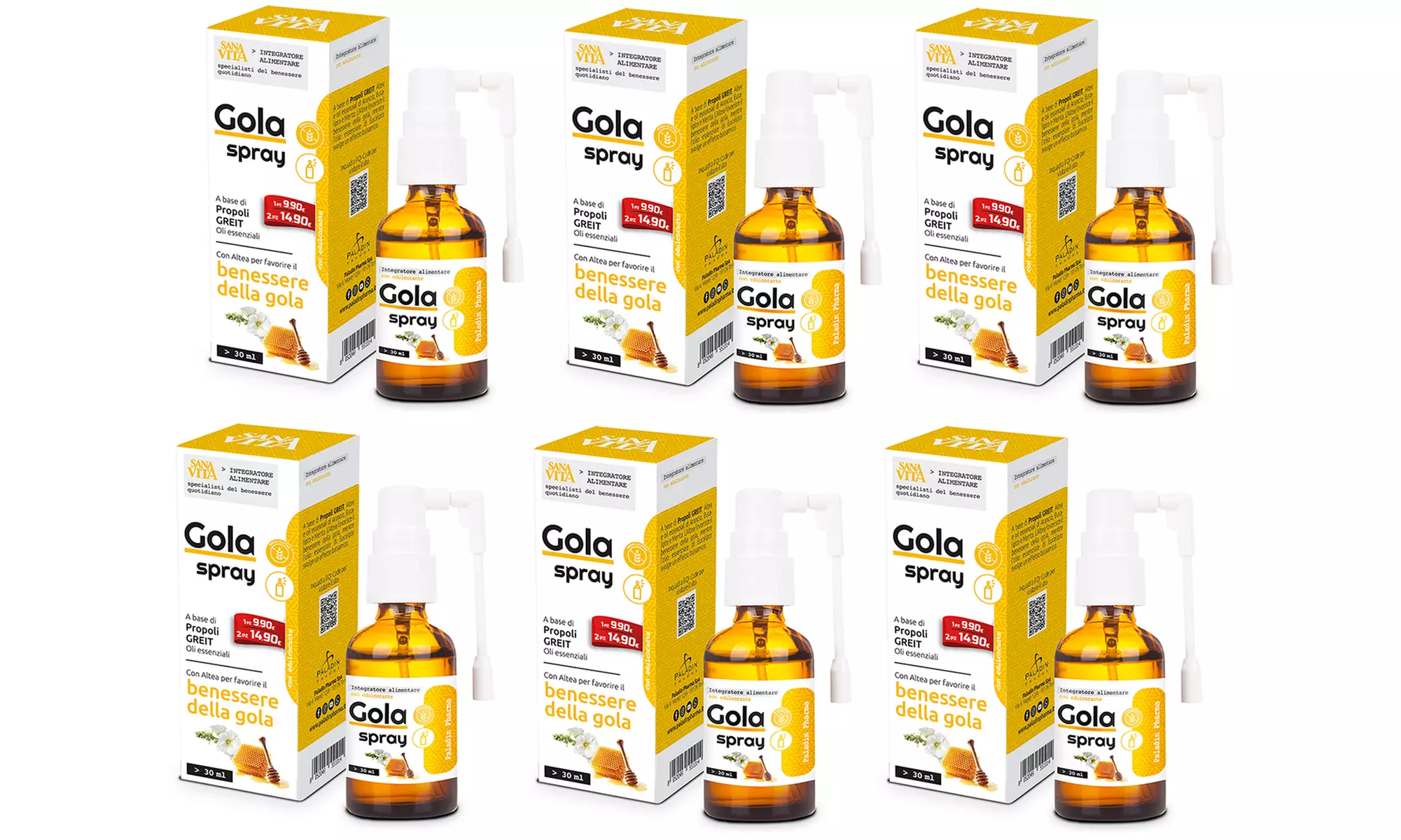 Fino a 6 confezioni di Sanavita gola spray