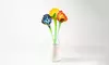 Make Your Own Glass Flower (1 or 2) & Optional 3 Flower Bouquet w/ a Clear Vase at Ignite Glass Studios (Up to 31% Off)