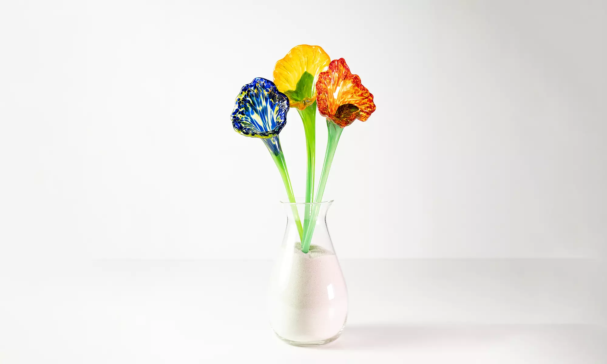 Make Your Own Glass Flower (1 or 2) & Optional 3 Flower Bouquet w/ a Clear Vase at Ignite Glass Studios (Up to 31% Off) - Primary Image