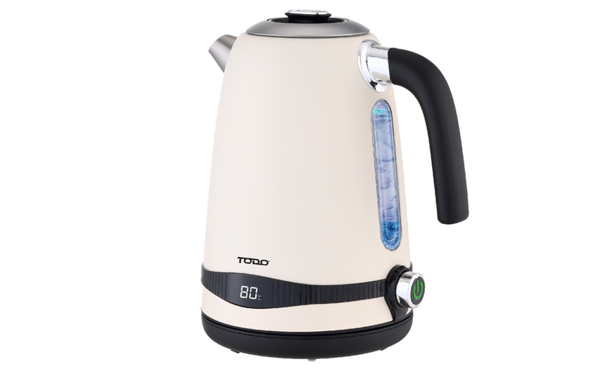 Image 33: TODO 1.7L Electric Cordless Kettle Stainless Steel/ Led Water Jug