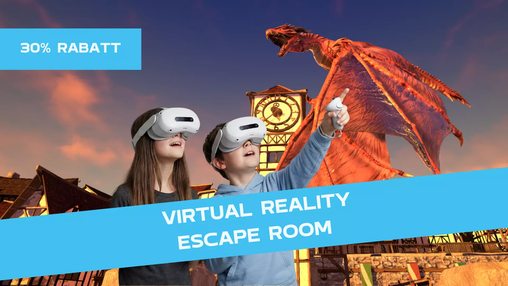50 Min. VR Escape-Room-Spiel nach Wahl plus 15 Min. Einweisung für 2-4 Personen (30% sparen) - Primary Image