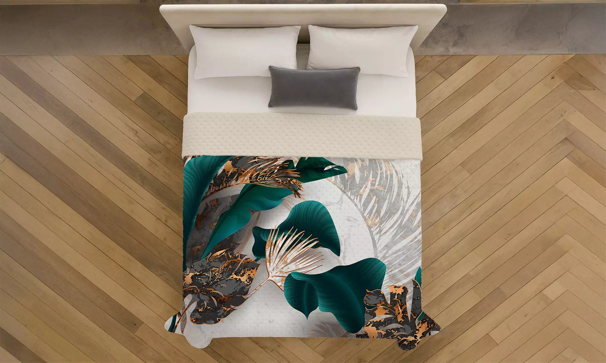 Leichte Steppdecke mit 3D-Digitaldruck für Queen-Size-Bett