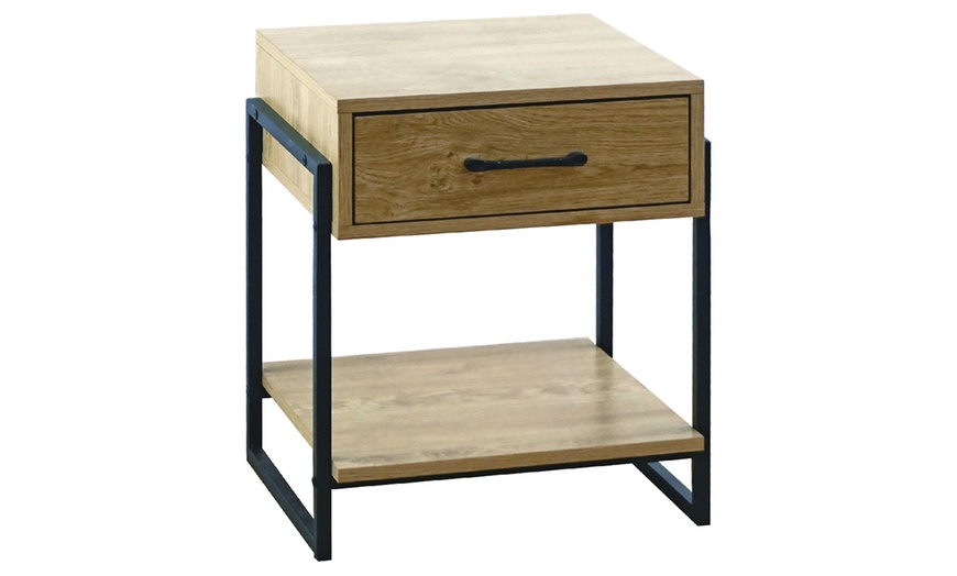 Image 2: Comodino Leo in stile industriale