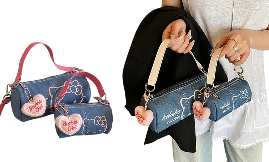 Image 2: Hello Kitty Inspired Cylinder Handbag
