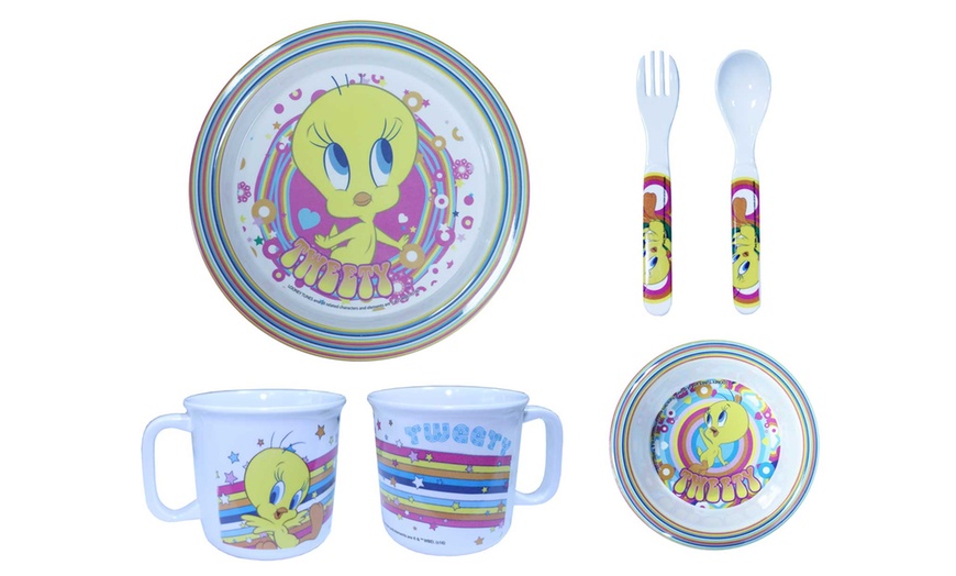 Image 6: Five-Piece Mealtime Melamine Sets