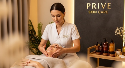One 30 Minutes Massage + Relaxation Facial + Body Facial With Aromatherapy Oil Wrap For One - Prive Skin Care
