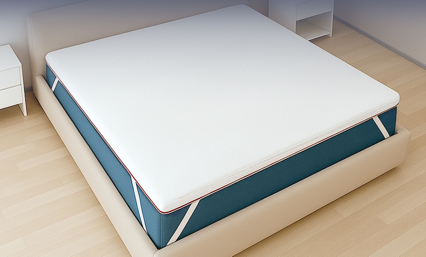 Image 1: Topper in memory foam a 9 zone The White Stone