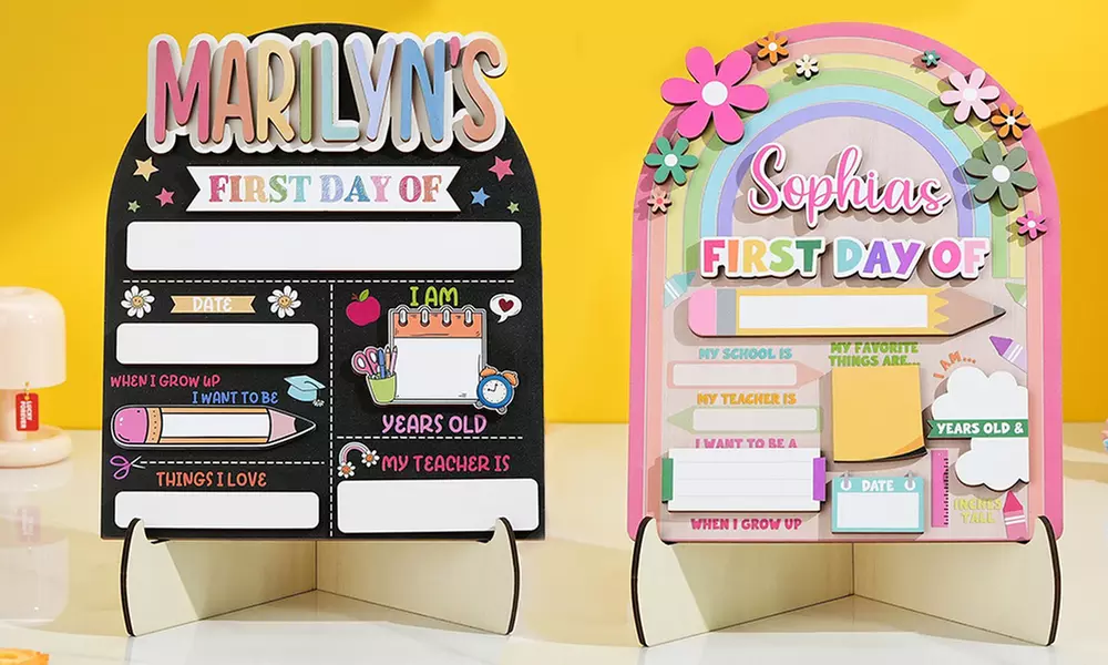 1- or 2-pack of First Day of School Signs
