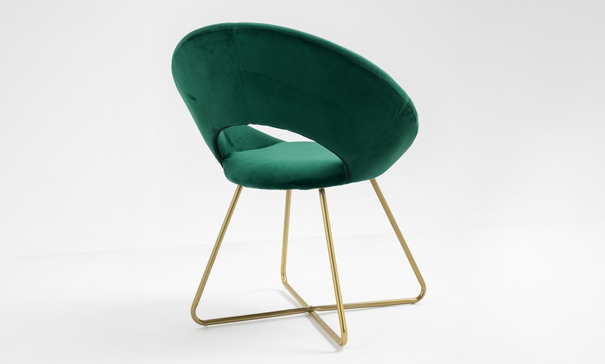 Image 7: Ronde velours fauteuil 'Grace'