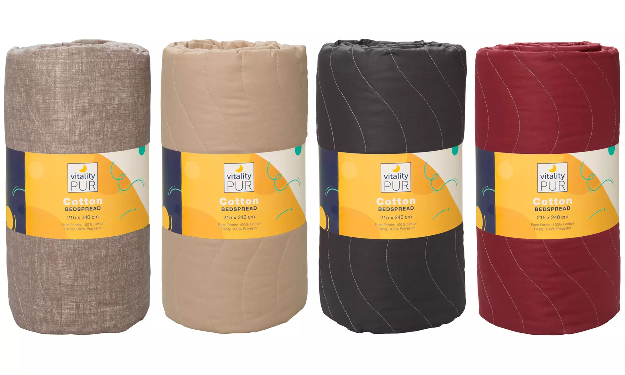 Tagesdecke mit Wellen-Steppung