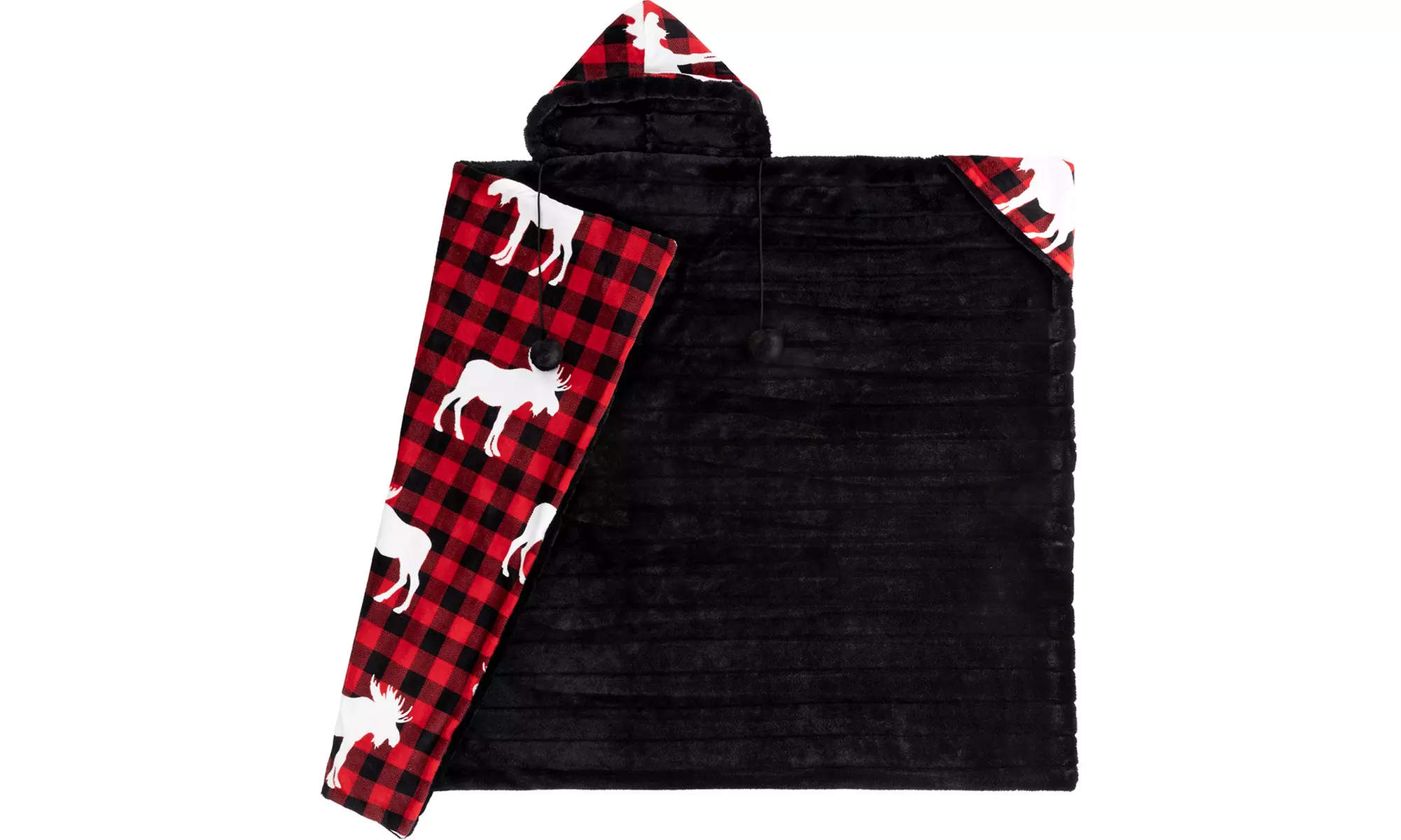 Luxury Super Soft Hoodie Sherpa-Lined Throw Blanket