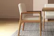 Lot de 2 fauteuils de table en frêne naturel et tissu Doosense, coloris du tissu au choix, livraison offerte - Image 4