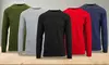 Galaxy By Harvic Men's Cotton-Blend Long Sleeve Crew Neck Tee