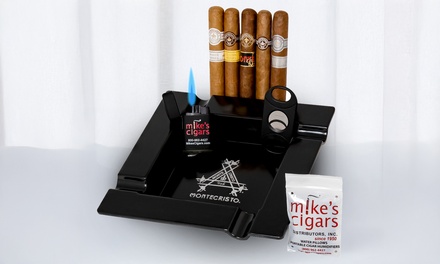 Mike's Cigars Montecristo Cigars & Ashtray Gift Set (9-Piece)
