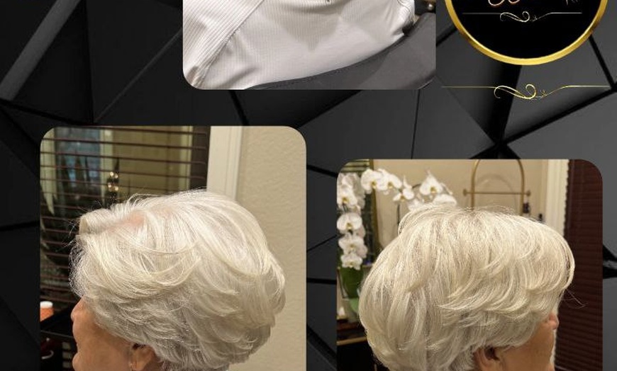 Image 7: 1 or 2 Single Process or Haircuts with Shampoo, Condition & Blow-Dry 
