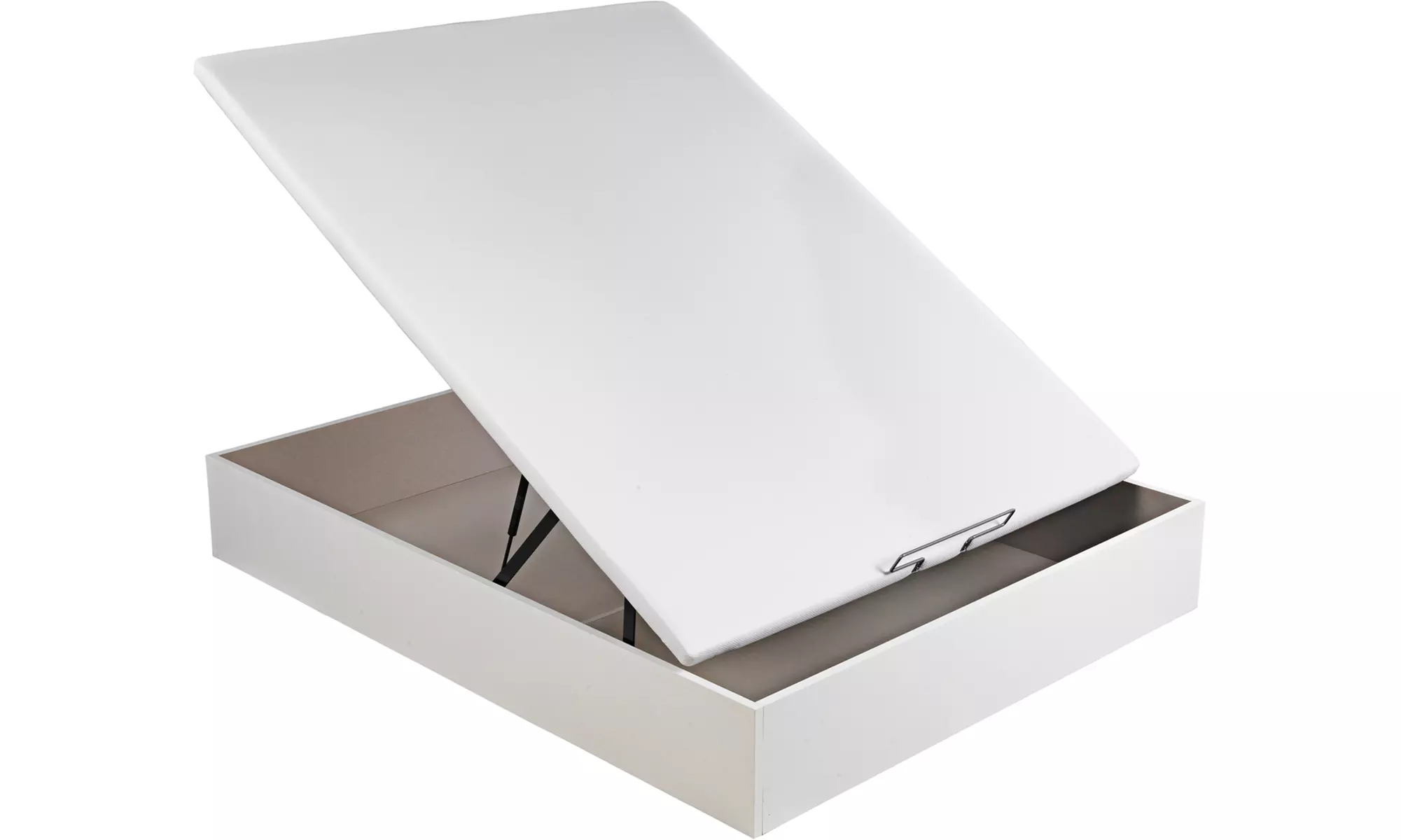 Canapé Abatible Altura 32cm ENVIO, MONTAJE Y RECOGIDA ANTIGUO GRATIS, Gran Capacidad, Madera, Tapa 3D, Blanco