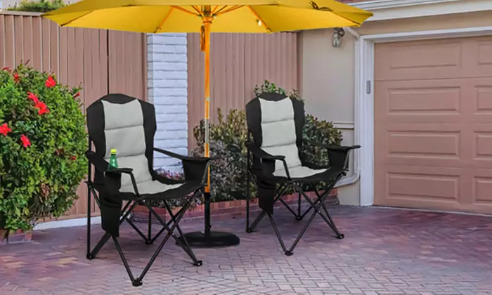 Folding Camp Chair black 55*55*108cm