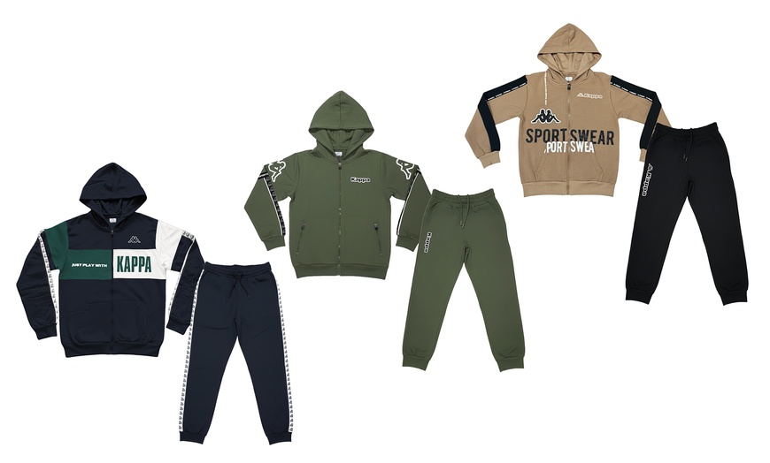 Image 1: Tuta Kappa ragazzo in cotone felpato
