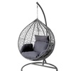 Image 3: Alivio Rattan Effect Hanging Basket Egg Chair