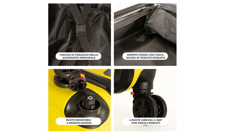 Image 25: ABS handbagage trolleykoffer in 10 kleuren