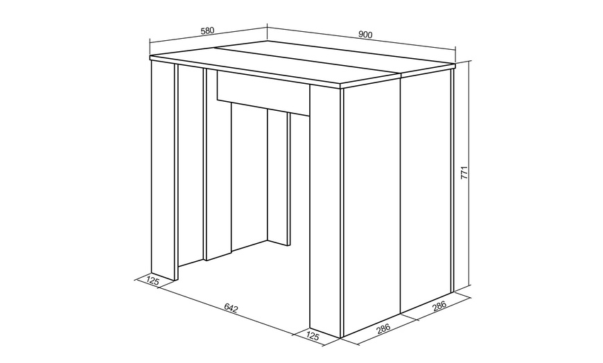 Image 42: Table console extensible