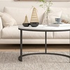 Image 3: HOMCOM Nest of Round Coffee Tables (Set of 2) 