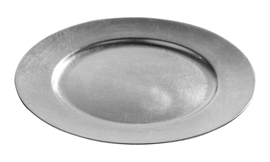 Image 3: Set of Six Charger Plates