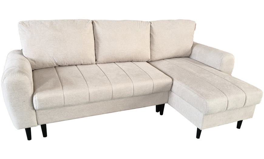 Image 3: DS Living Sienna 3 Seater Corner Sofa Bed with Storage