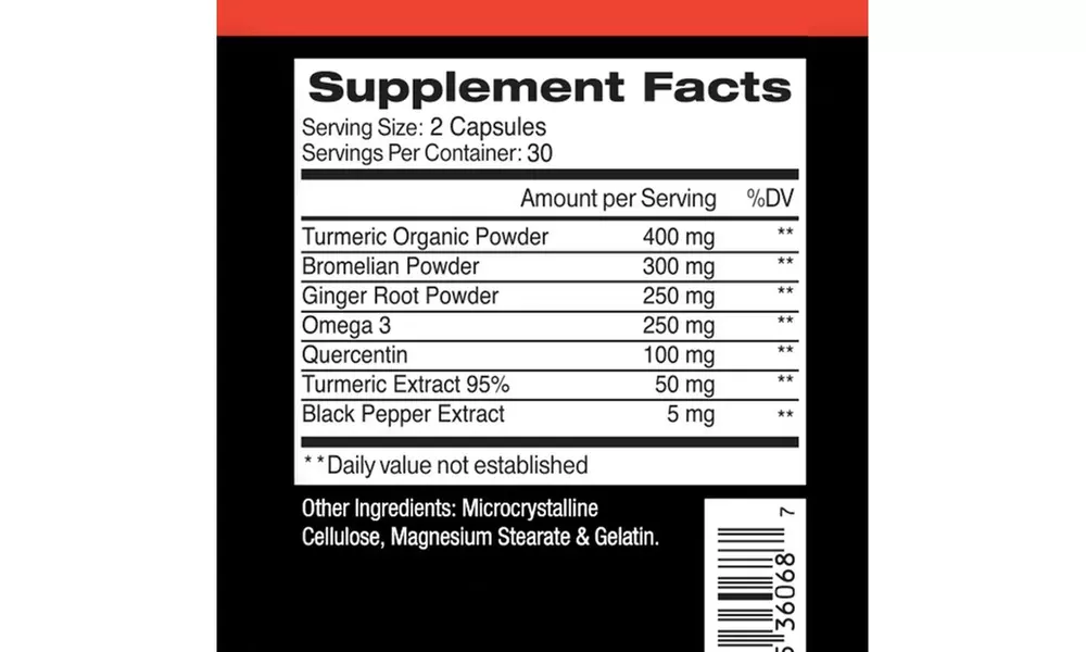 Turmeric & Ginger Maxx joint support, NON-GMO supplement (1,2 or 3 Pack)
