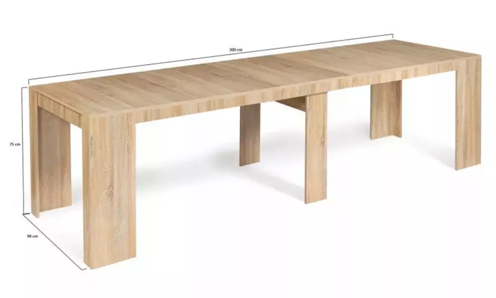 Table console extensible en bois Kocoon