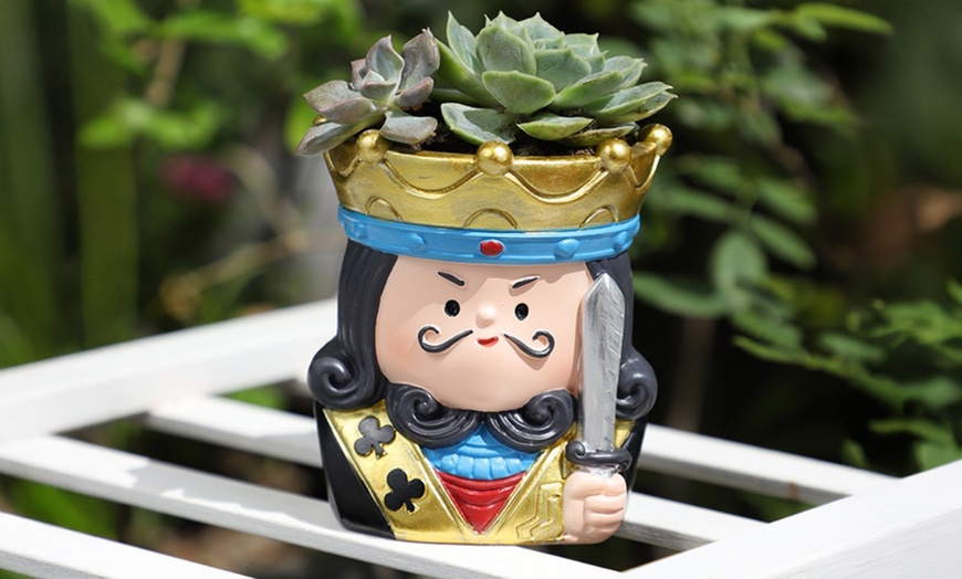 Image 4: One or Three Poker Character Flower Pots