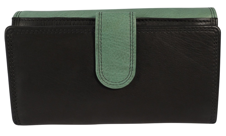Image 59: Cartera de piel genuina para mujer Leonardo Verrelli