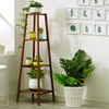 Image 4: Brown Multi-Tier Wooden Plant Stand