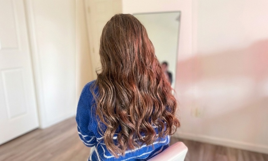 Image 3: Single-Process Color, Partial or Full Highlights or Balayage and Style