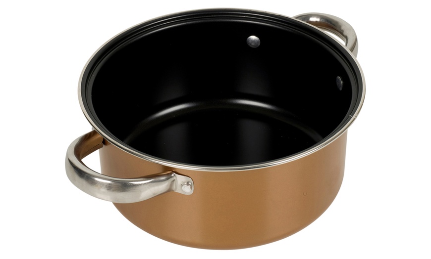 Image 6: Eight-Piece Non-Stick Copper Cookware Set