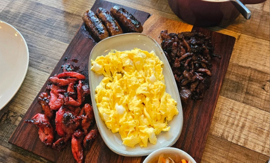 Image 1: One or Two 3-Meat Barkada Board Brunch for 2-3 or Adobo Rice Bowl