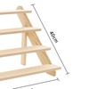Image 7: Four Tier Natural Pine Wood Desktop Display Stand