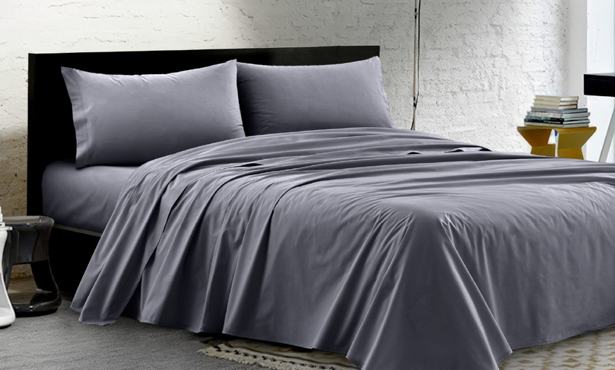 Image 7: Completo letto matrimoniale in 100% cotone percalle